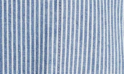 Bernardo Stripe Denim Jacket In Blue