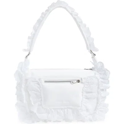 Simone Rocha Pillowcase Ruffled Nylon Shoulder Bag In White