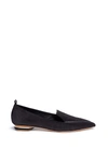 NICHOLAS KIRKWOOD 'Beya' metal heel suede skimmer loafers