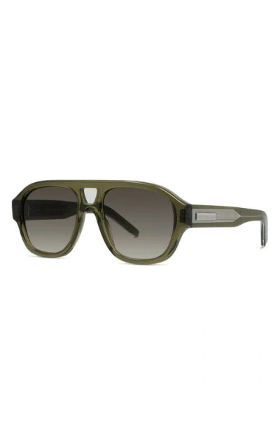 Givenchy Day 55mm Gradient Pilot Sunglasses In Green