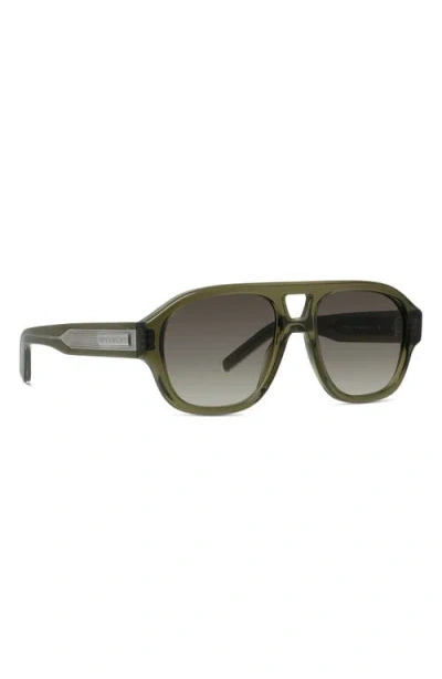 Givenchy Day 55mm Gradient Pilot Sunglasses In Green