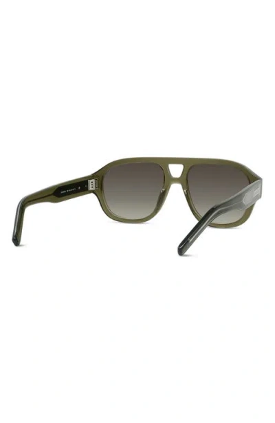 Givenchy Day 55mm Gradient Pilot Sunglasses In Green