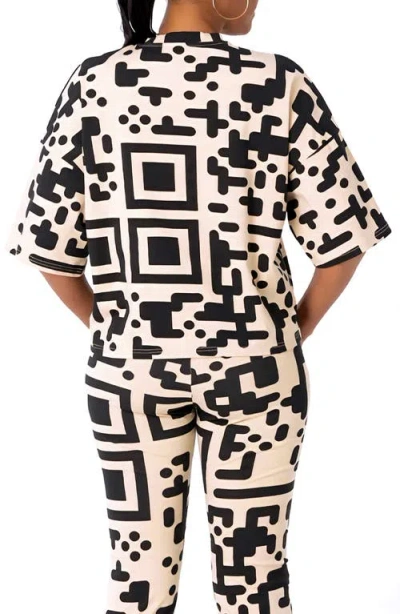 Dai Moda Print Oversized T-shirt In White