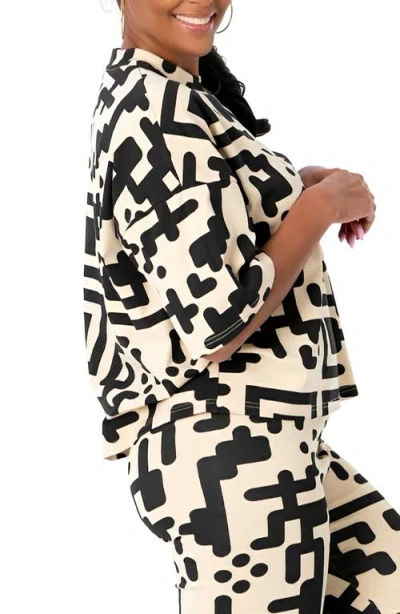 Dai Moda Print Oversized T-shirt In White