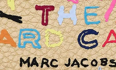 Marc Jacobs Scribble Leather Card Case In Multi