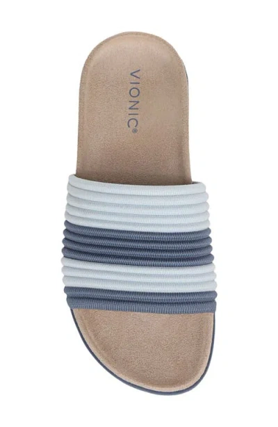 Vionic Evie Slide Sandal In Gray