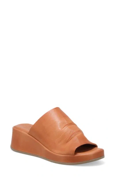 Miz Mooz Patsey Platform Wedge Slide Sandal In Brown