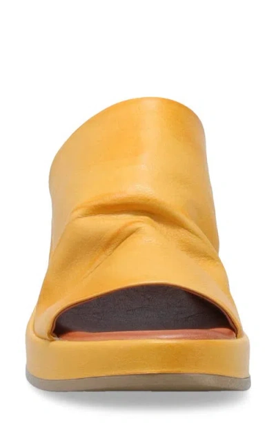 Miz Mooz Patsey Platform Wedge Slide Sandal In Yellow