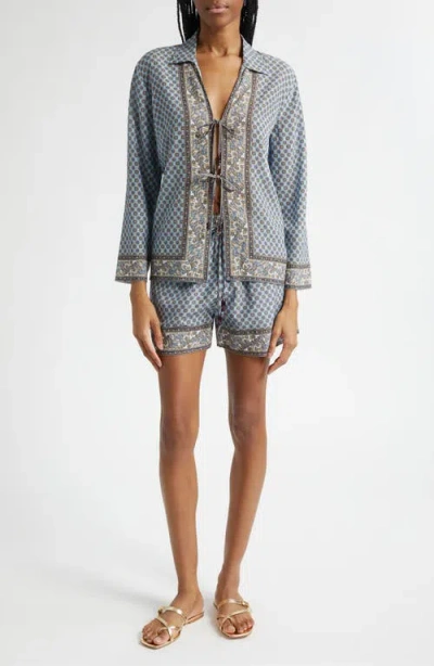 Veronica Beard Eva Top In Blue