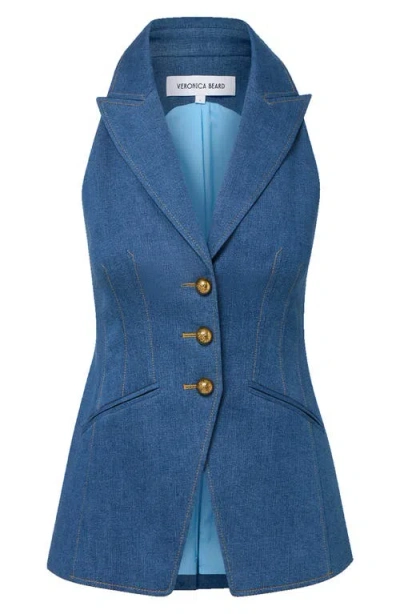 Veronica Beard Costa Vest In Blue