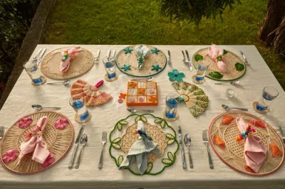 Coro Cora Leaves 3d Placemat In Multi