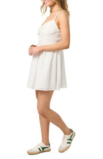 O'neill Camden Embroidered Minidress In White