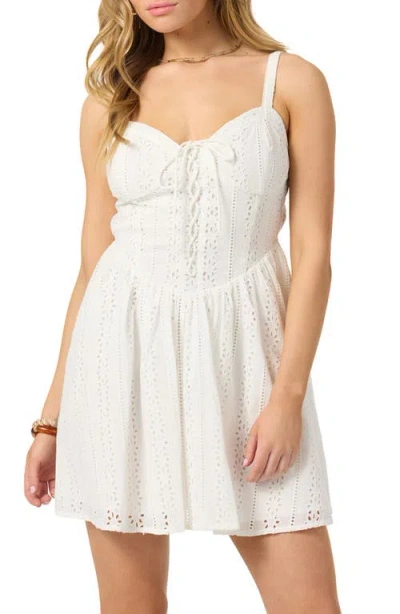 O'neill Camden Embroidered Minidress In White