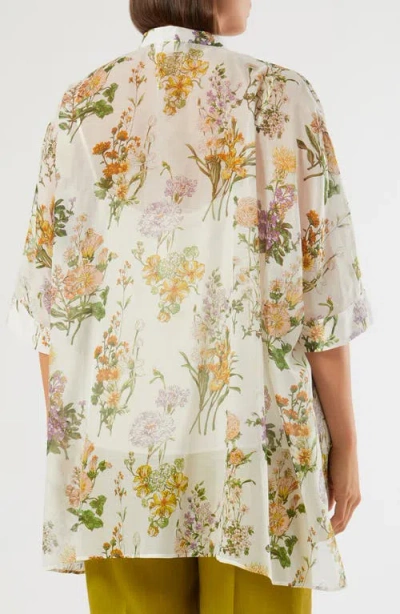 Marina Rinaldi Mrnpaniere White Oversized Blouse In White