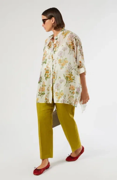 Marina Rinaldi Mrnpaniere White Oversized Blouse In White