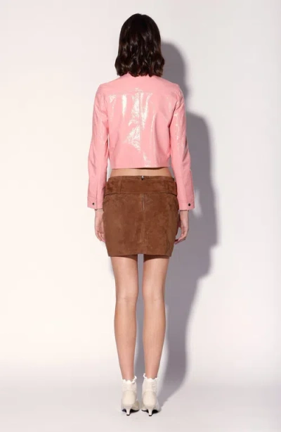 Walter Baker Krista Patent Leather Jacket In Multi