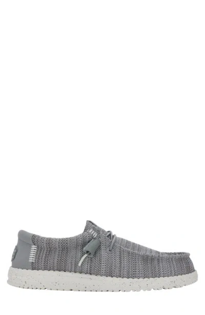 Hey Dude Wally Stretch Sox Slip-on In Gray