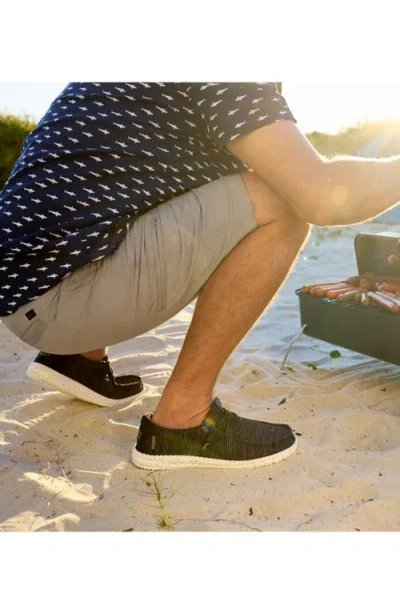 Hey Dude Wally Stretch Sox Slip-on In Black