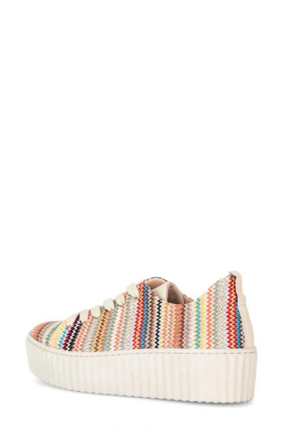 Gabor Woven Platform Sneaker In Multi