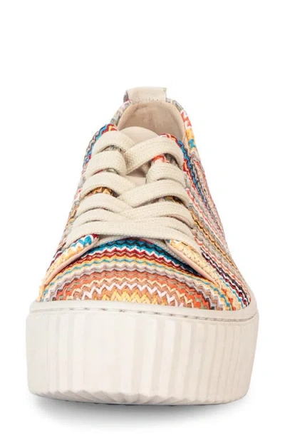 Gabor Woven Platform Sneaker In Multi
