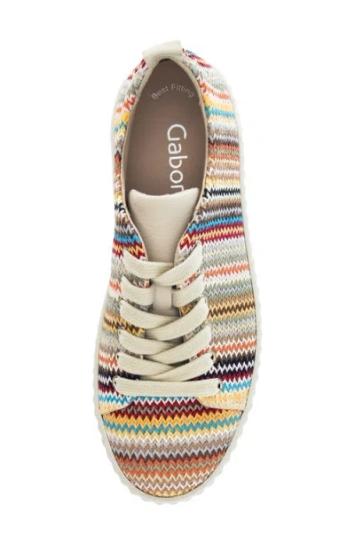 Gabor Woven Platform Sneaker In Multi