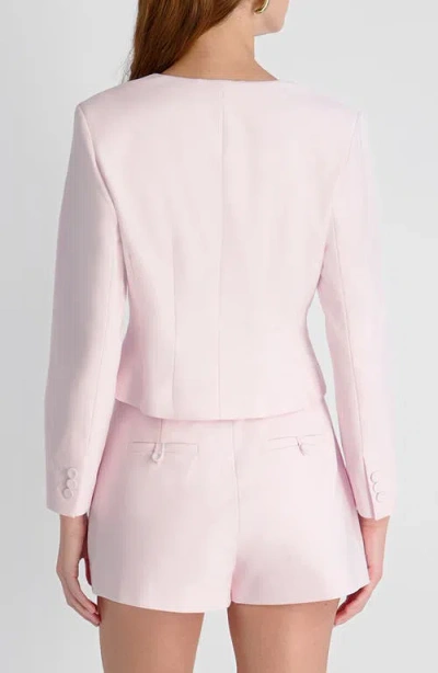 French Connection Halsey Twill Tailored Cropped Jacket In Pink