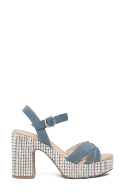 Nerogiardini Ankle Strap Platform Sandal In Blue