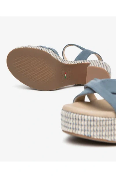 Nerogiardini Ankle Strap Platform Sandal In Blue