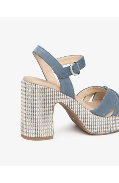 Nerogiardini Ankle Strap Platform Sandal In Blue
