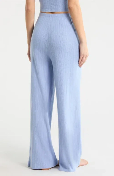 Lunya Pointelle Wide Leg Pajama Pants In White