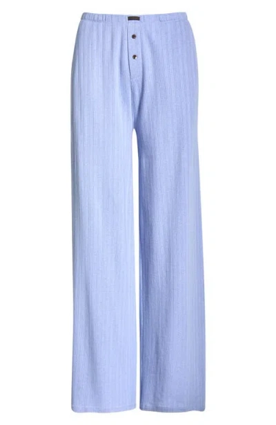 Lunya Pointelle Wide Leg Pajama Pants In White