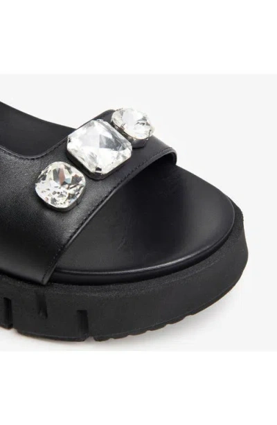 Nerogiardini Ankle Strap Platform Sandal In Black