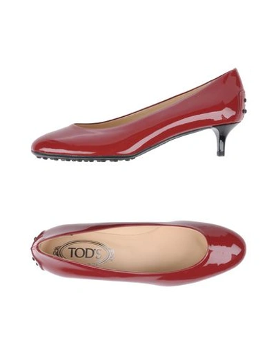 Tod's Pumps In Brick Red