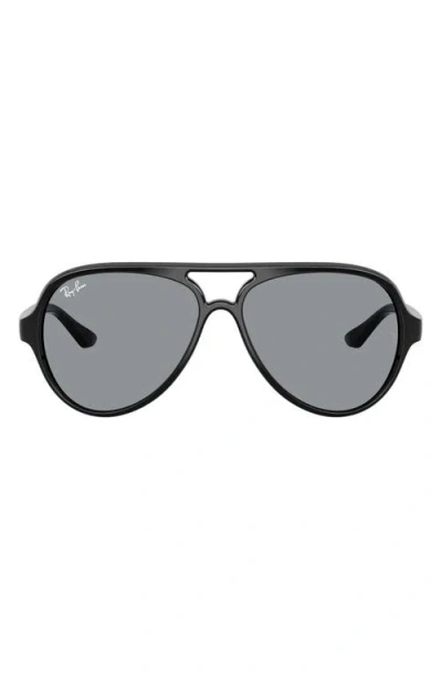 Ray Ban Cats 5000 Classic Sunglasses Black Frame Grey Lenses 59-13