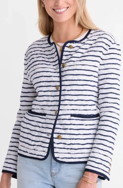 Vineyard Vines Stripe Quilted Jacket