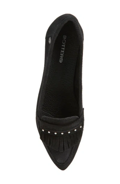 Bottero Botjoya Pointed Toe Flat In Black