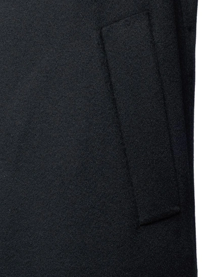 Shop Valentino Knit Collar Trim Virgin Wool-cashmere Coat