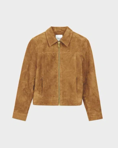 Kettlewell Harper Suede Bomber Jacket In Brown