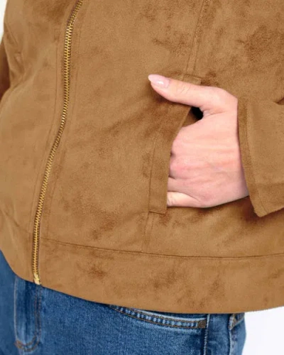 Kettlewell Harper Suede Bomber Jacket In Brown