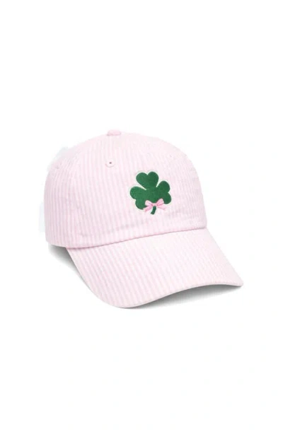 Bits & Bows Shamrock Bow Baseball Hat In Pattern