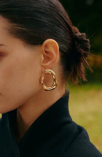 Retro Chic Root Hoop Earrings In Pattern