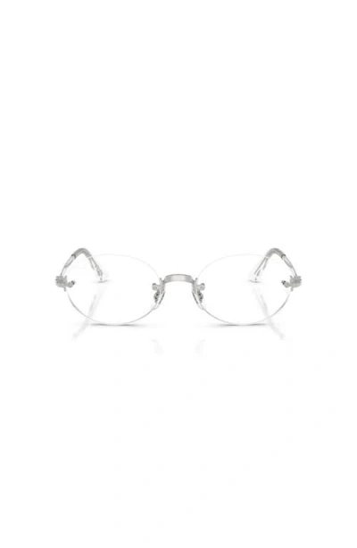 Ray Ban Ray-ban 52mm Rectangle Optical Glasses In Pattern