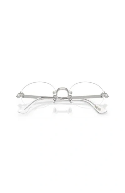 Ray Ban Ray-ban 52mm Rectangle Optical Glasses In Pattern