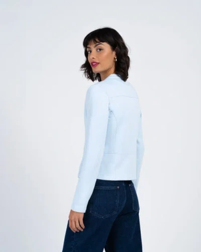 Kettlewell Sculpted Biker Jacket In Blue