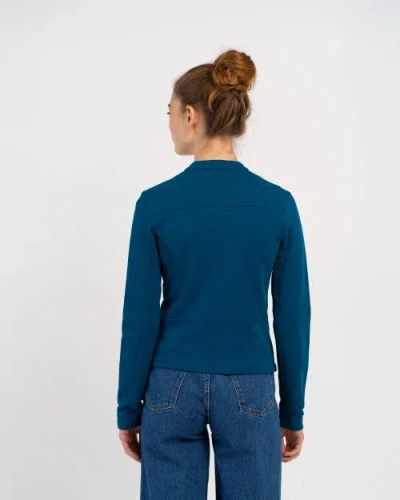 Kettlewell Sculpted Biker Jacket In Blue