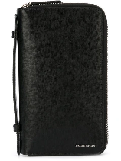 Burberry London Leather Travel Wallet - Black