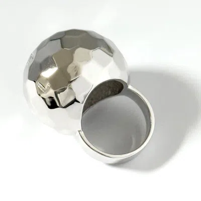 Pre-owned Chanel Silver Band Ring ()