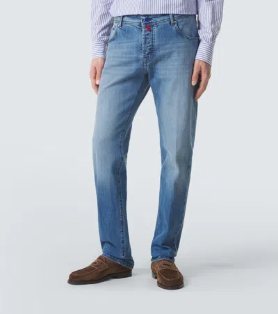 Kiton Rivet Jeans In Blue