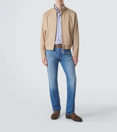 Kiton Rivet Jeans In Blue