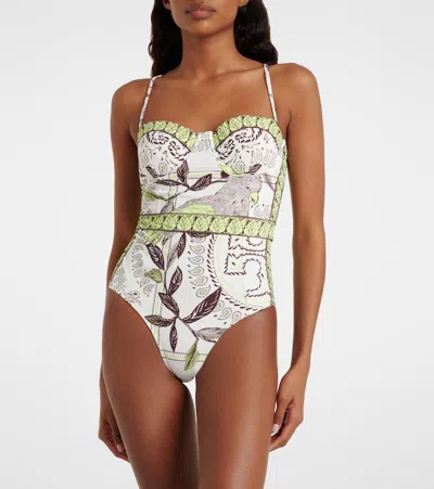 Tory Burch Printed Swimsuit In Multi